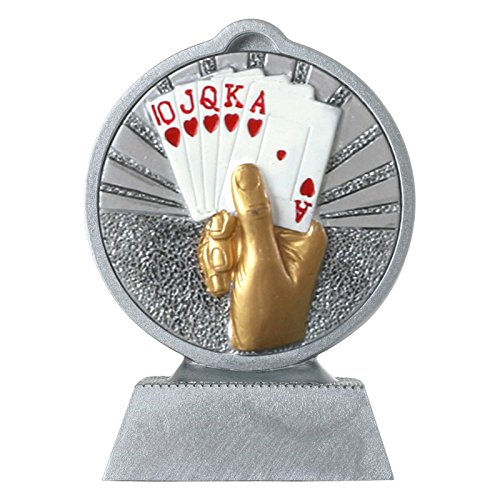 pokalspezialist Pokal mit 3D Motiv Skat Poker Karten Serie Ronny 10,5 cm hoch von KDS