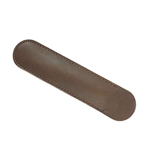 Powertool Stifteetui, Leder, Stifteetui, 1 Stück, für Füllfederhalter, handgefertigt, weiche Stift-Schutzhülle für Stifte, 1 Stück (15 cm x 3,5 cm / 4,2 cm), braun von power tool