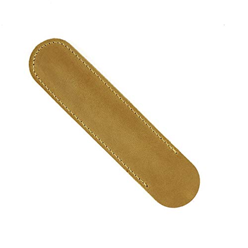 Powertool Stifteetui, Leder, Stifteetui, 1 Stück, für Füllfederhalter, handgefertigt, weiche Stift-Schutzhülle für Stifte, 1 Stück (15 cm x 3,5 cm / 4,2 cm), khaki von power tool