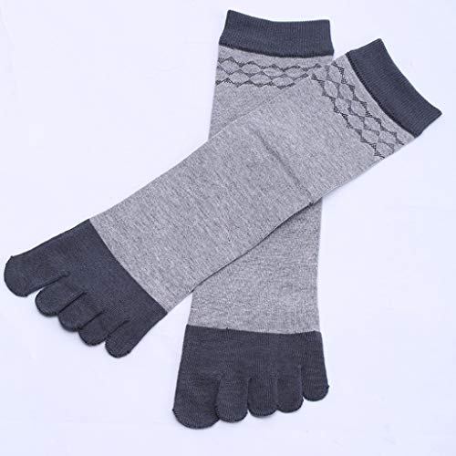 prape Bambus-Kohle Fünf-Zeh Socken Männlich Geschäft Streifen Mittleres Rohr Socken 6 Paare von prape