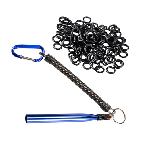 predolo Hochwertiges Angelwerkzeug aus Aluminiumlegierung, einfache Handhabung mit 100 O-Ringen, Wacky Rig Set, Blau von predolo