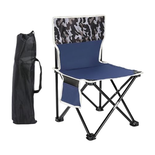 predolo Klappstuhl, Angelstuhl mit Seitentasche für schwere Personen mit Rückenlehne, tragbarer Campingstuhl für Sport und Rucksackreisen von predolo