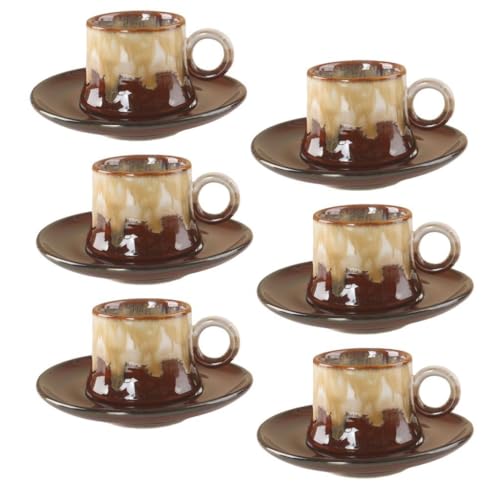 predolo -Set Keramik-Kaffeetasse mit Untertasse, Kaffeetassen mit, Keramik-Kaffeetasse mit Untertasse von predolo