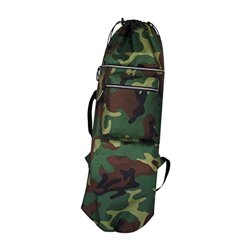 predolo Skateboard-Rucksack mit 2 Taschen, wasserabweisend, verstellbare Träger, Handtasche, Longboard-Tragetasche für Reiseanfänger, Teenager, Kinder, GRÜN von predolo