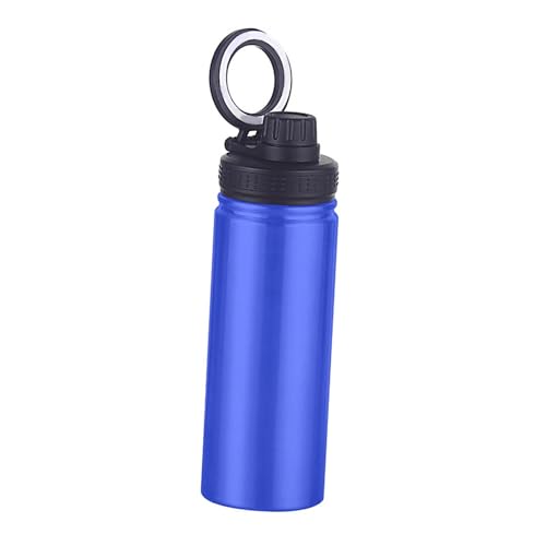 predolo Vakuumisolierte Wasserflasche mit Tragegriff Und Telefonhalter, Leichte, Wiederverwendbare 32oz Sportflasche für Laufausflüge, Blau von predolo