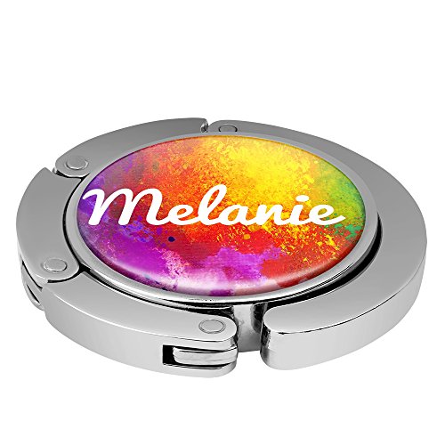 Taschenhalter Color Paint Personalisiert mit Namen Melanie printplanet Chrom von printplanet