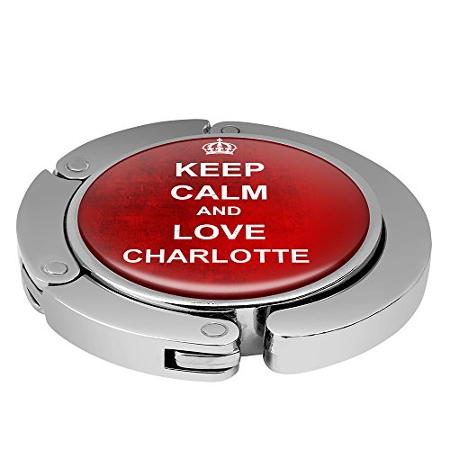 Taschenhalter Keep Calm Personalisiert mit Namen Charlotte printplanet Chrom von printplanet