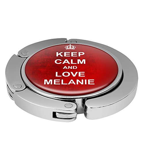 Taschenhalter Keep Calm Personalisiert mit Namen Melanie printplanet Chrom von printplanet