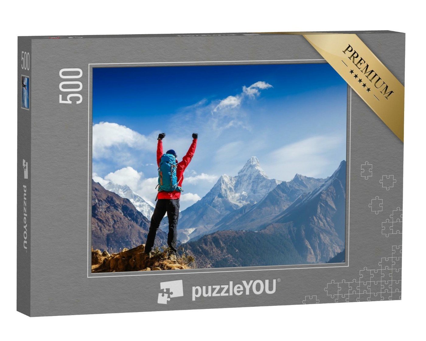 puzzleYOU Puzzle Auf dem Gipfel angekommen!, 500 Puzzleteile, puzzleYOU-Kollektionen Sport von puzzleYOU