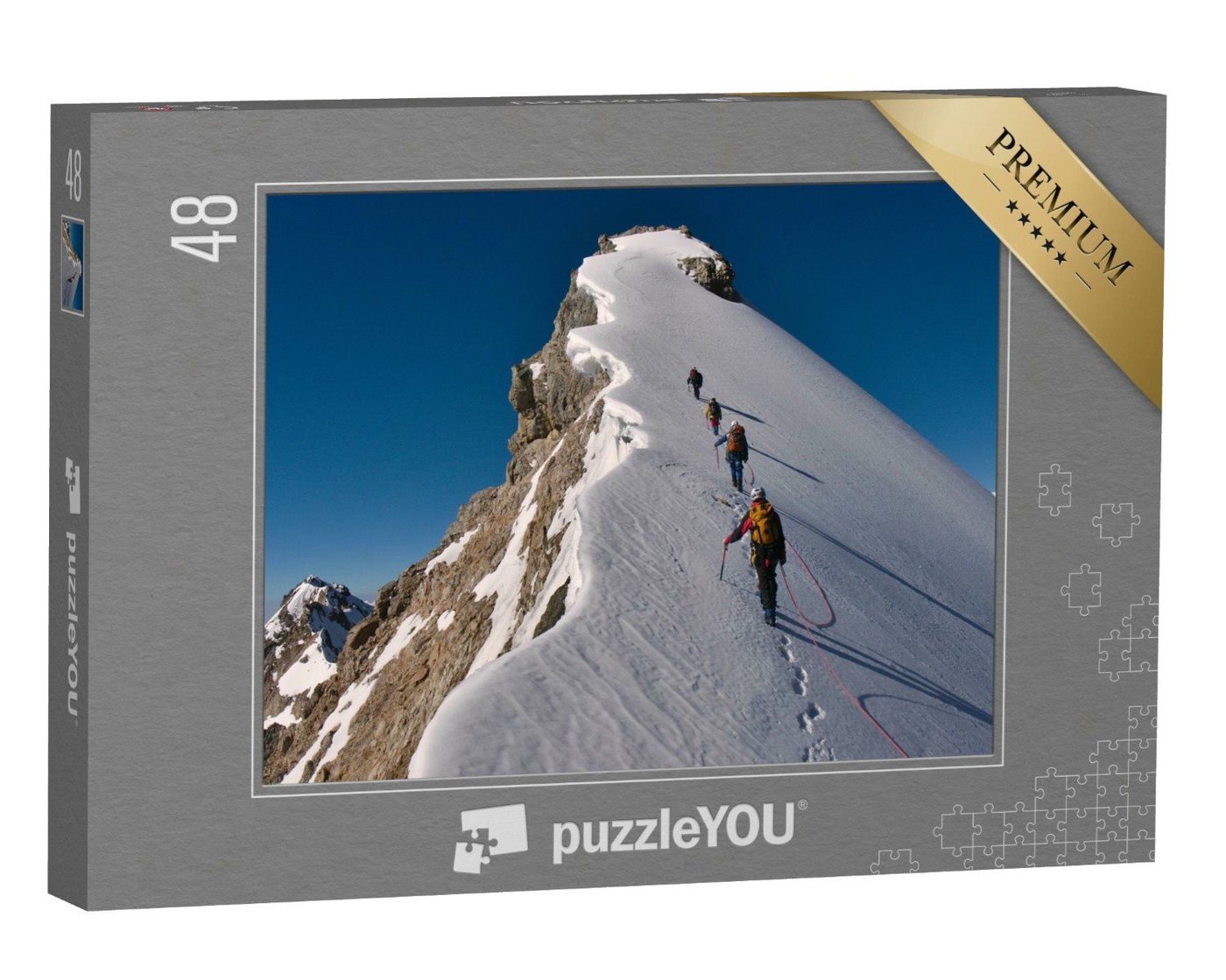 puzzleYOU Puzzle Bergsteiger mit Helmen, Eispickeln und Seilen, 48 Puzzleteile, puzzleYOU-Kollektionen Sport von puzzleYOU