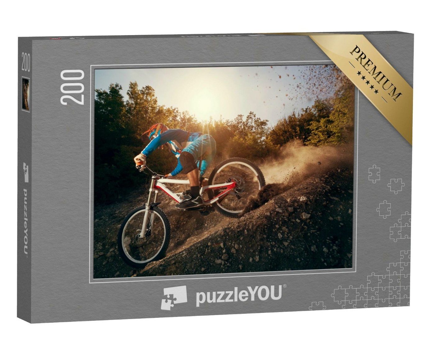puzzleYOU Puzzle Downhill Mountainbike, 200 Puzzleteile, puzzleYOU-Kollektionen Sport von puzzleYOU