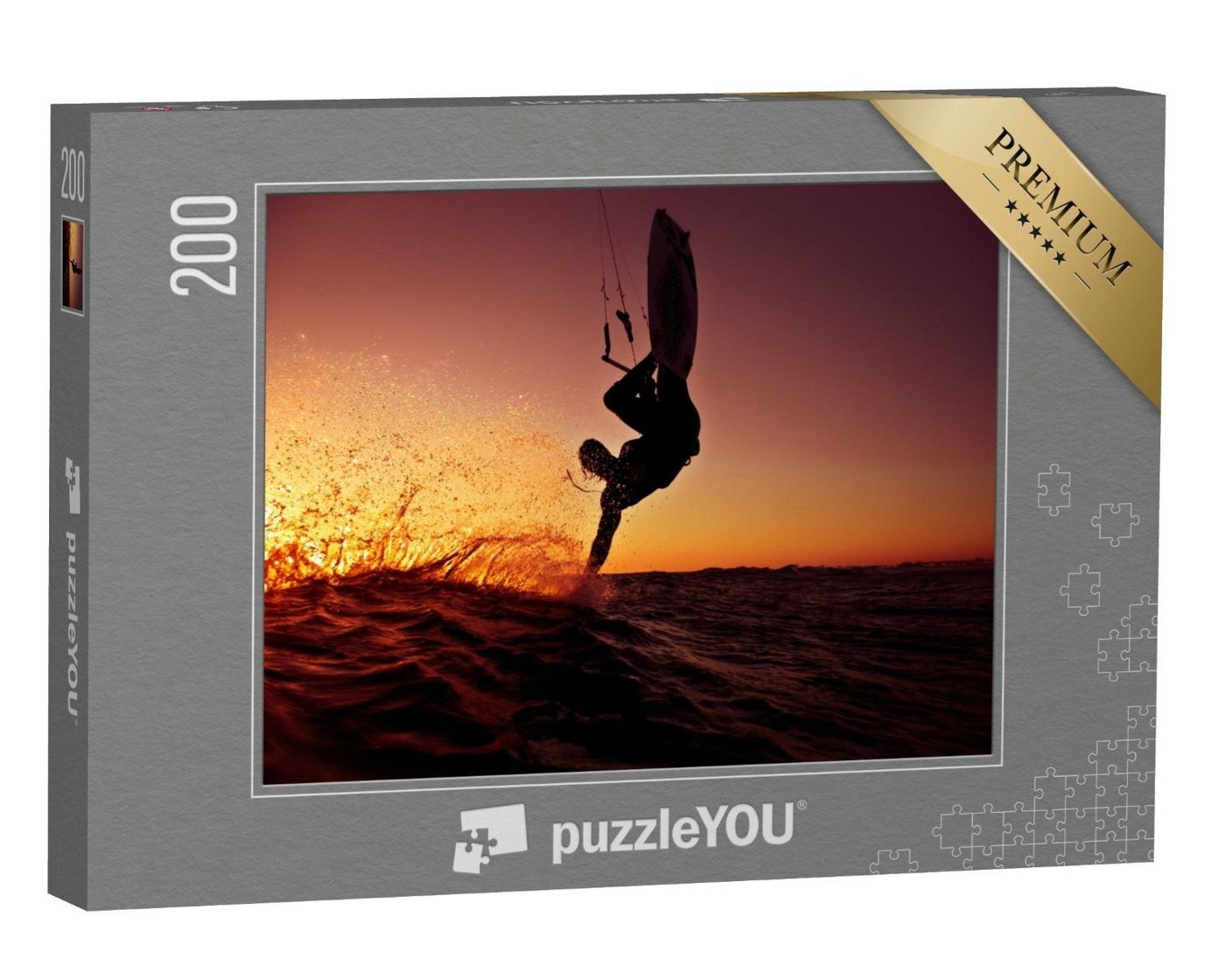 puzzleYOU Puzzle Freiheit pur: Kitesurfen, 200 Puzzleteile, puzzleYOU-Kollektionen Sport, Menschen von puzzleYOU