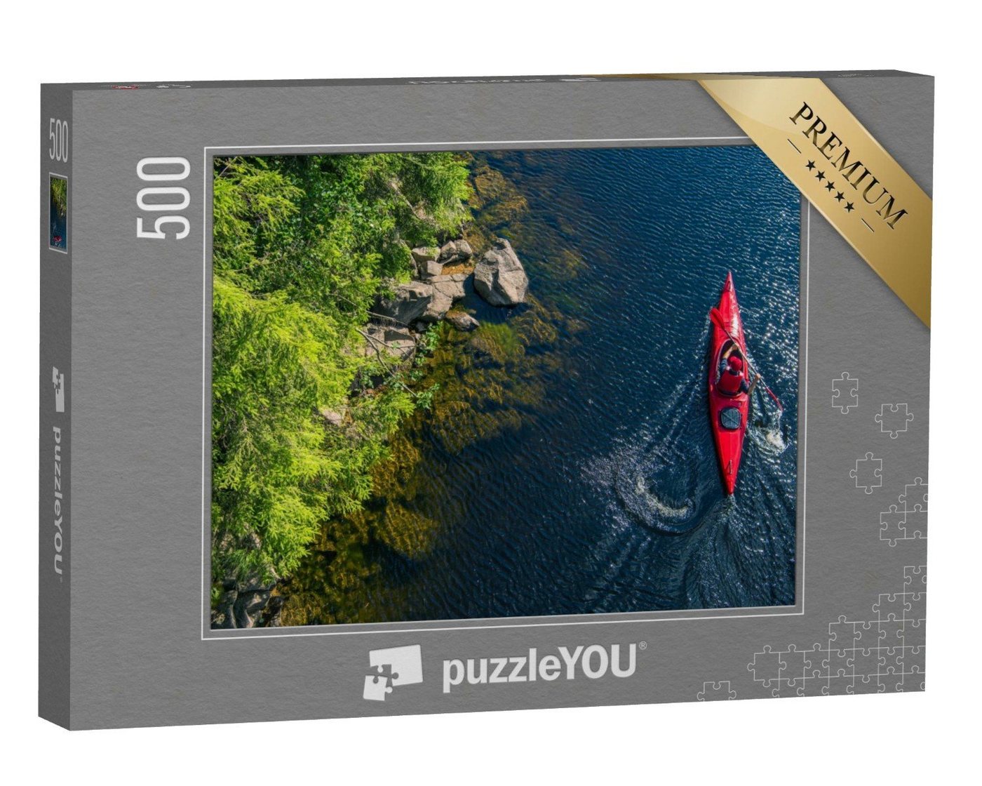 puzzleYOU Puzzle Kajakfahrt am Seeufer, 500 Puzzleteile, puzzleYOU-Kollektionen Sport von puzzleYOU