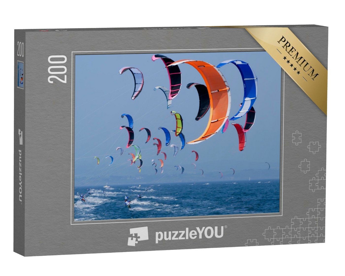 puzzleYOU Puzzle Kitesurfen auf dem Meer, 200 Puzzleteile, puzzleYOU-Kollektionen Sport, Menschen von puzzleYOU