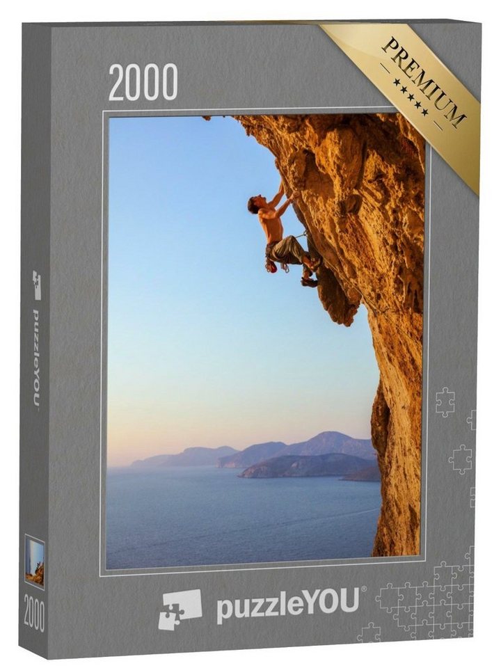 puzzleYOU Puzzle Klettern am Limit: Insel Kalymnos, Griechenland, 2000 Puzzleteile, puzzleYOU-Kollektionen Sport von puzzleYOU