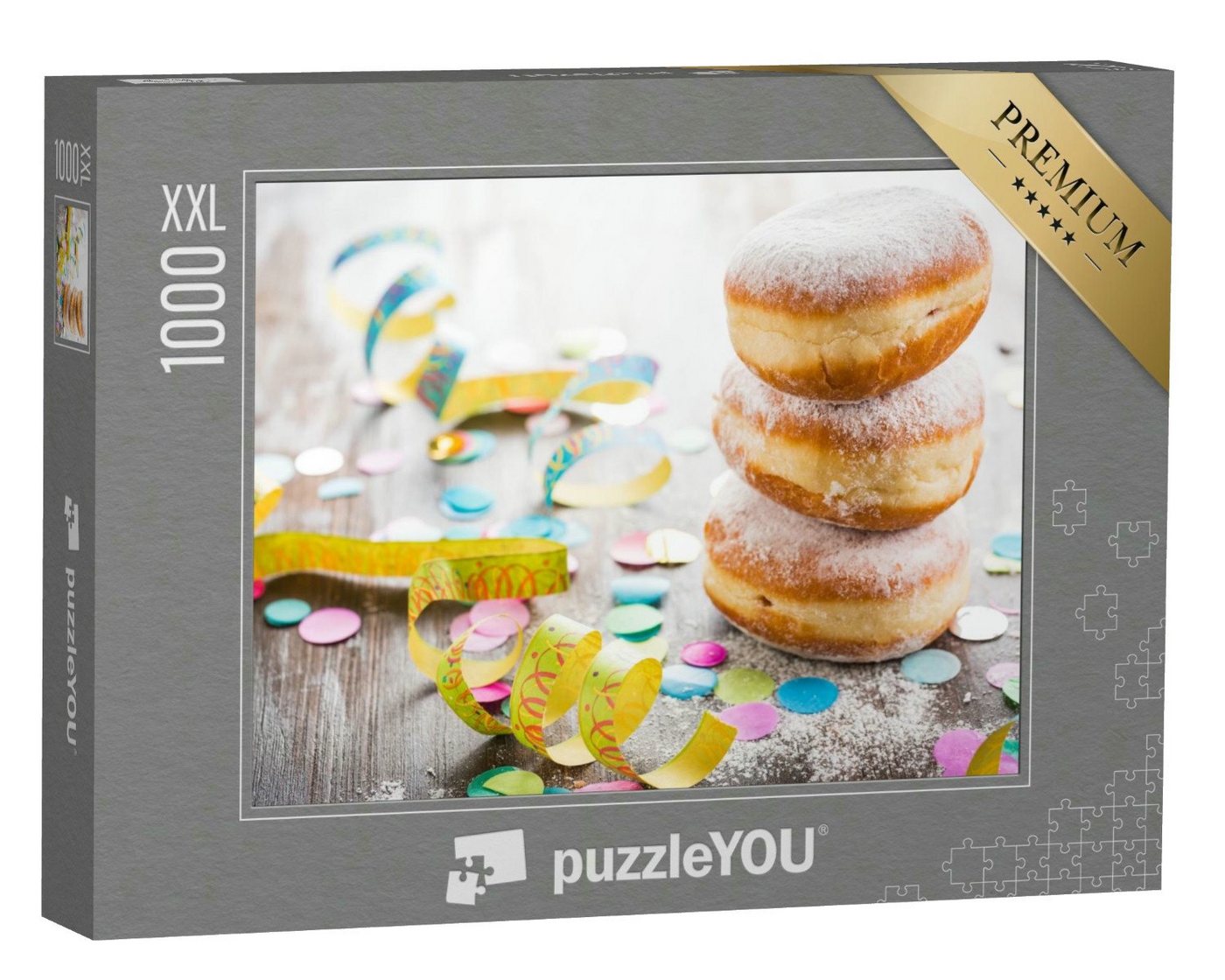 puzzleYOU Puzzle Konfetti und Berliner Ballen, 1000 Puzzleteile, puzzleYOU-Kollektionen Jahreszeiten von puzzleYOU