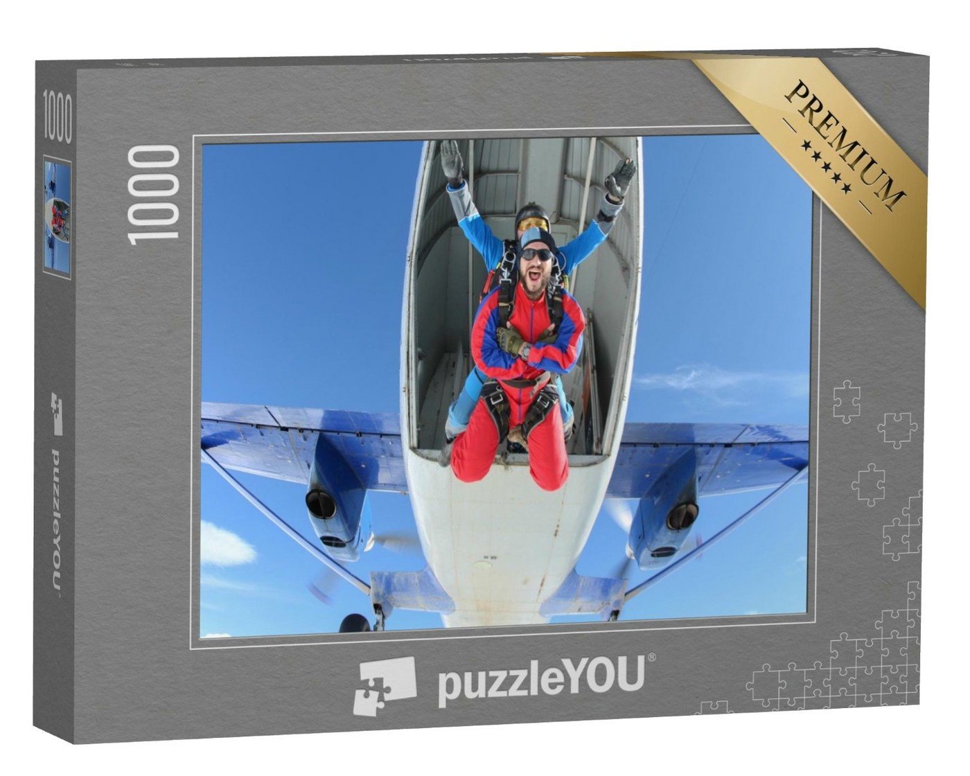 puzzleYOU Puzzle Nervenkitzel: Tandem-Fallschirmsprung, 1000 Puzzleteile, puzzleYOU-Kollektionen Sport, Menschen von puzzleYOU