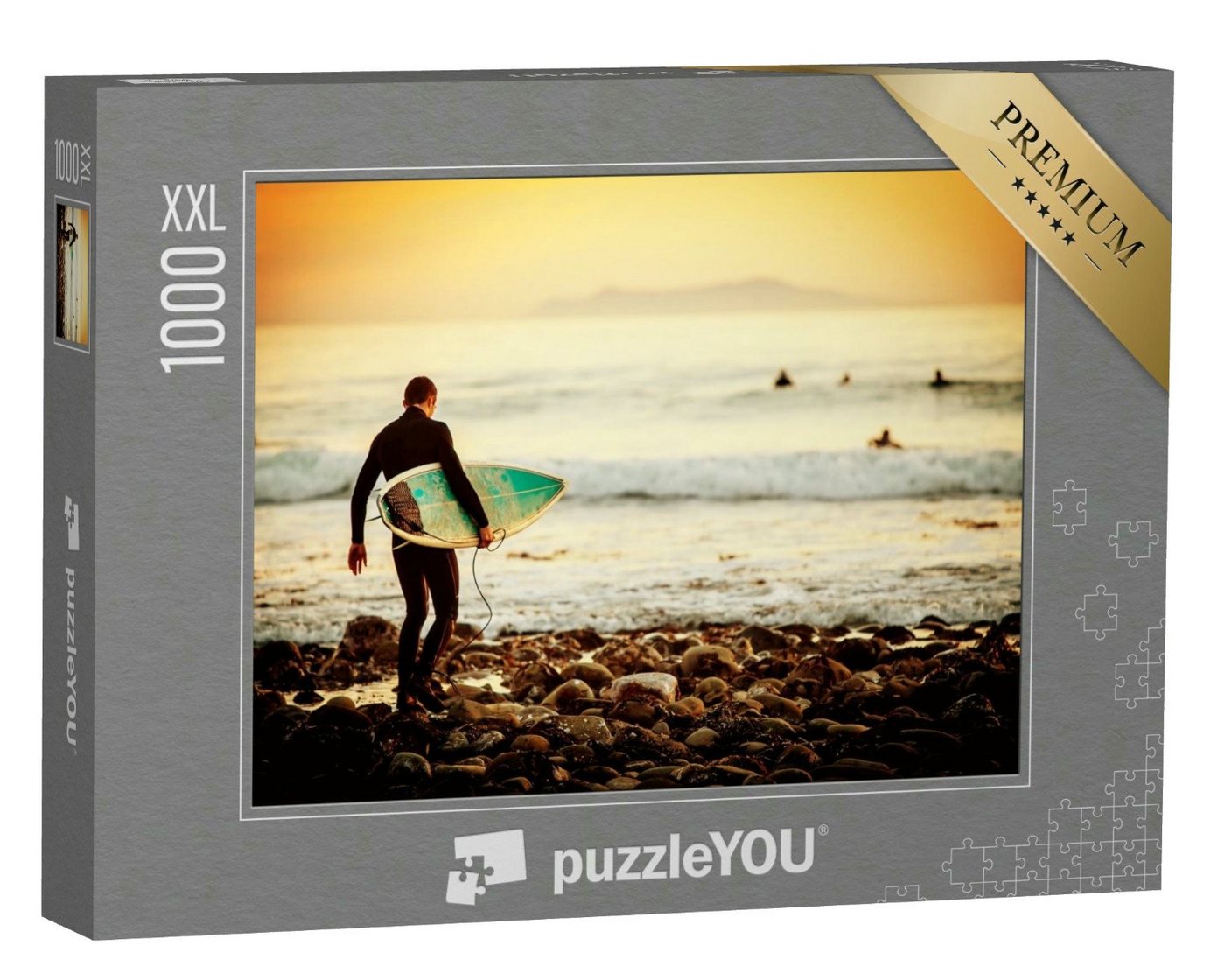puzzleYOU Puzzle Surfer auf dem Weg in die Wellen, 1000 Puzzleteile, puzzleYOU-Kollektionen Sport von puzzleYOU