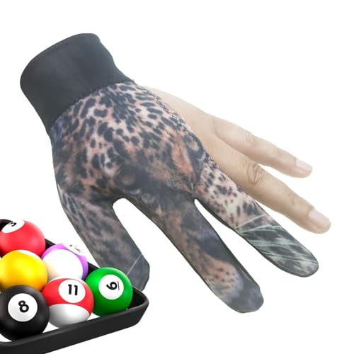 puzzlegame Pool-Handschuhe für die Linke Hand, Pool-Queue-Handschuhe | Atmungsaktive Shooter-Pool-Handschuhe mit DREI Fingern | Verschleißfeste Pool-Queue-Sporthandschuhe, rutschfeste Handschuhe mit von puzzlegame