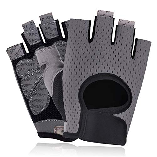 pzcvo Sporthandschuhe Herren Fitness Handschuhe Palm Protectors Gym Fitnesszubehör für Männer Trainingshandschuhe für Männer Fitnesshandschuhe Männer Gray,L von pzcvo