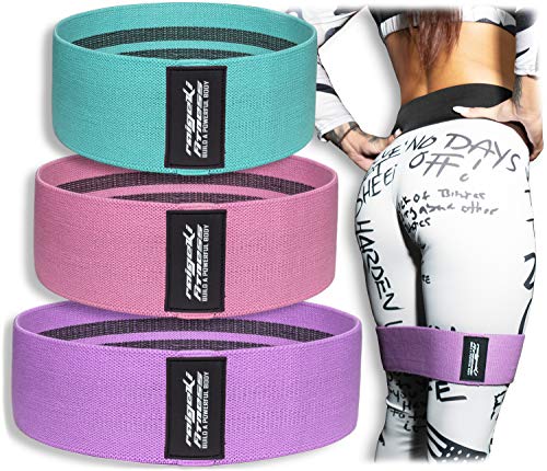 Raigeki Fitness Fitnessbänder Stoff Widerstandsbänder [3er Set] (+ Trainingspläne) Loop Resistance Bands Trainingsband für Hip Beintraining, Krafttraining, Booty Bands von raigeki Fitness BUILD A POWERFUL BODY