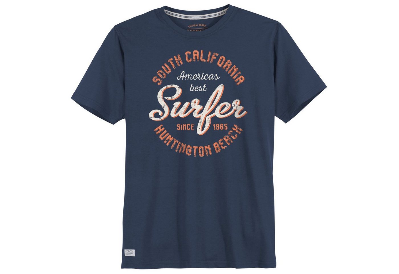 redfield Print-Shirt »Große Größen Herren T-Shirt Surfer denimblau Redfield« von redfield