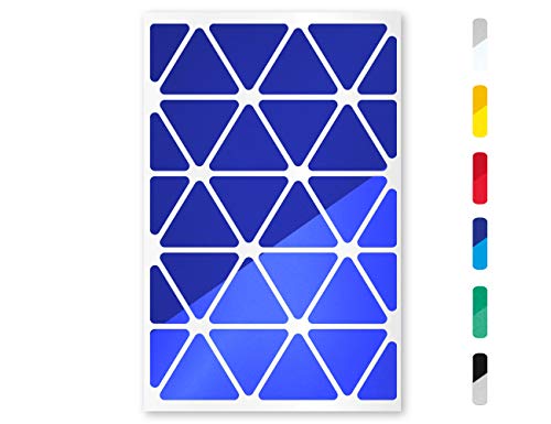 reflexsticker Dreiecke Classic-Edition in 6 Farben zur Auswahl | 2 Reflexionsstärken (Pro und Light) | Bogenmaß L (16 x 10,5 cm) | für Kinderwagen, Fahrradrahmen, Helme, Roller (Light-blau) von reflecto