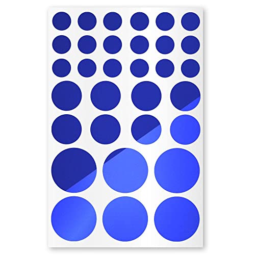 reflexsticker Kreise Punkte | Classic-Edition mit 6 Farben zur Auswahl | Zwei Reflexionsstärken (Light und Pro) | Bogenmaß L (16 x 10,5 cm) | für Kinderwagen, Fahrrad, Roller, Helme (Light-blau) von reflecto