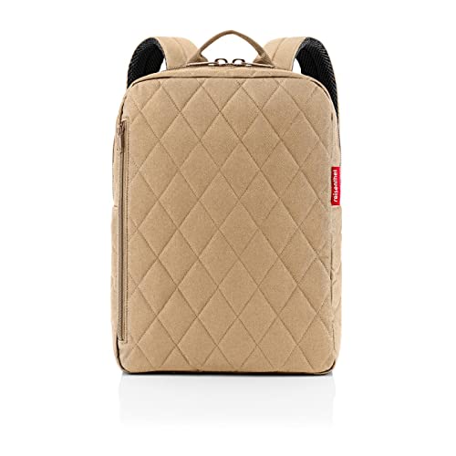 reisenthel classic backpack M rhombus ginger - durchdachter Rucksack, modernes Design mit Netzrücken - rechteckiger Boden für Stabilität von reisenthel