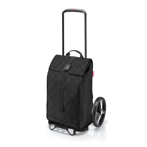 reisenthel Citycruiser Rhombus Black – Praktische Einkaufstasche mit Mehreren großen Fächern als Trolley verwendbar von reisenthel