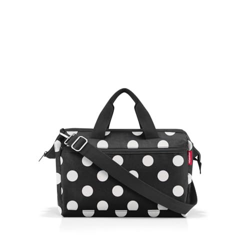 reisenthel allrounder S pocket dots white – Doktortasche für Reise, Arbeit und Freizeit – Mit praktischer Trolley-Aufsteckfunktion von reisenthel