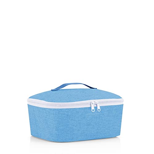 reisenthel coolerbag M pocket Kühltasche mit Obermaterial aus recycelten PET-Flaschen Ideal für das Mittagessen unterwegs, Farbe:twist azure von reisenthel