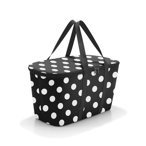 reisenthel coolerbag dots White - Kühltasche aus hochwertigem Polyestergewebe – Ideal für das Picknick, den Einkauf und unterwegs von reisenthel