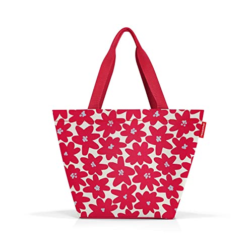 reisenthel shopper M daisy red Geräumige Shopping Bag und edle Handtasche in einem Aus wasserabweisendem Material von reisenthel