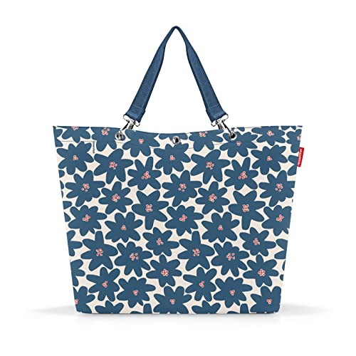 reisenthel shopper XL daisy blue – Geräumige Shopping Bag und edle Handtasche in einem – Aus wasserabweisendem Material von reisenthel