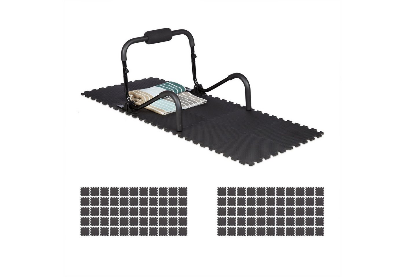 relaxdays Bodenschutzmatte 120 x Bodenschutzmatte Fitnessgeräte von relaxdays