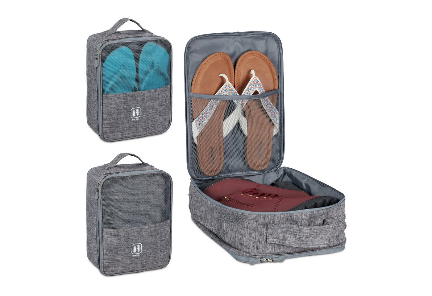 relaxdays Reisetasche 3er Set Schuhtasche Reise von relaxdays