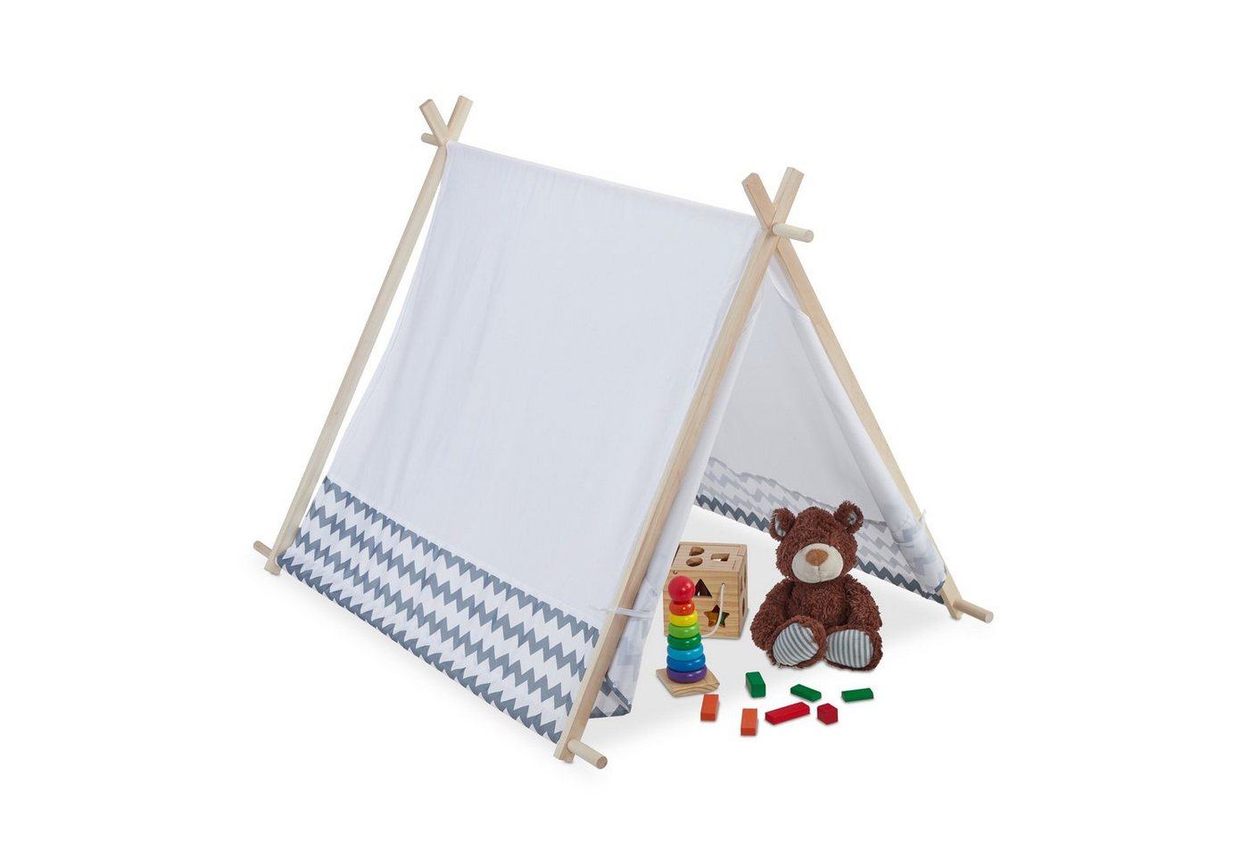 relaxdays Spielzelt Tipi Zelt für Kinder von relaxdays
