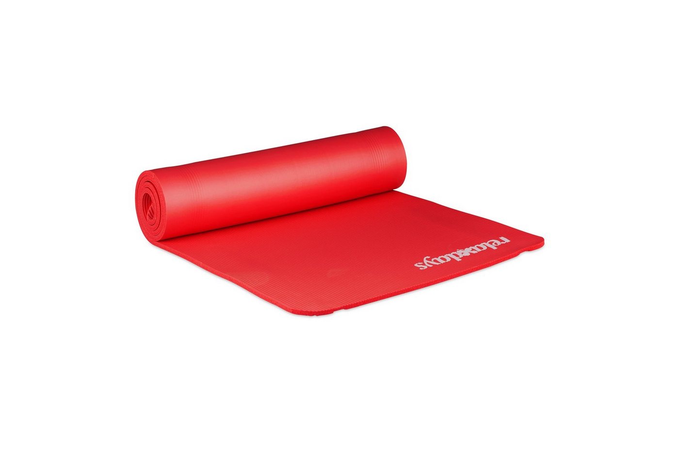 relaxdays Yogamatte Yogamatte 1 cm dick einfarbig, Rot von relaxdays