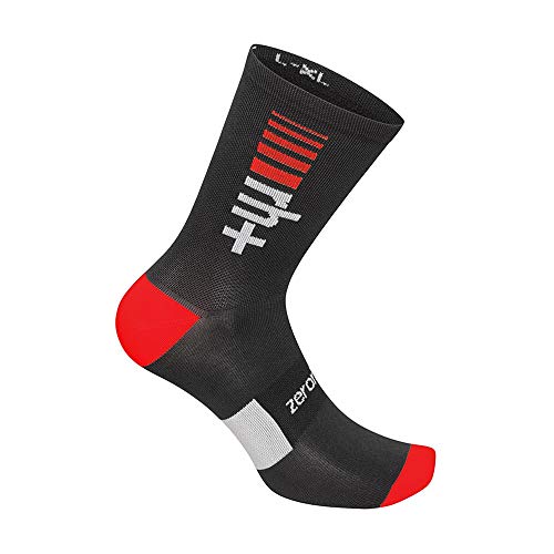 rh+ Logo 15 Sock Bike, Schwarz/Weiß/Rot, L-XL von rh+