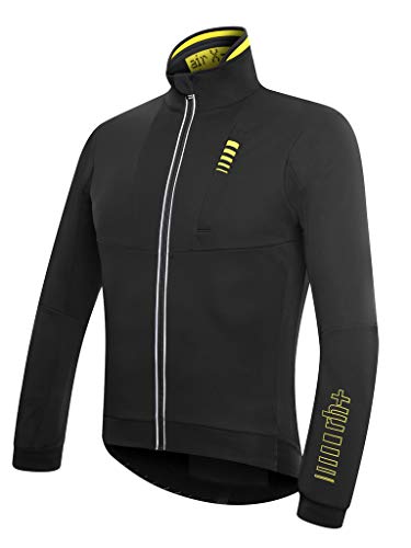 rh+ Omega Lite Airx Soft Shell, Endurance Bike Jacke, Herren, black-yellow Fluo, L von rh+