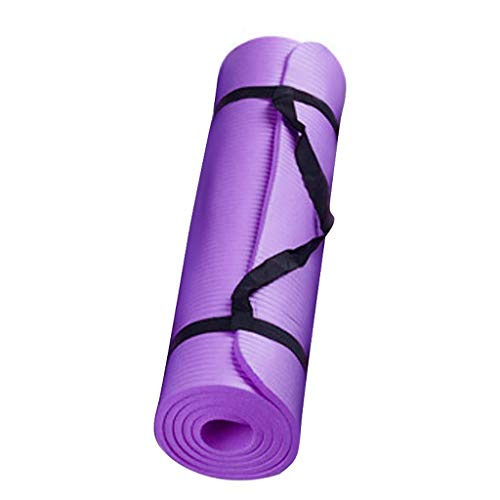 riou Yogamatte rutschfest Schadstofffrei 15 mm Dicke Haltbare mit Tragegurt Sport Fitness Yoga Pilate Matte Gymnastikmatte von riou