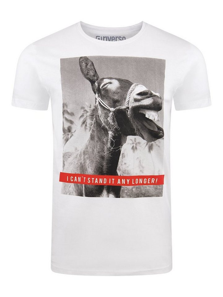 riverso T-Shirt Herren Fotoprintshirt RIVCharly Regular Fit (1-tlg) Kurzarm Tee Shirt mit Rundhalsausschnitt aus 100% Baumwolle von riverso