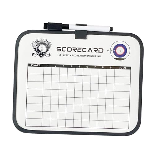 rockible Golf-Anzeigetafel, kleines Whiteboard mit Marker und Radiergummi, Anzeigetafel, Golf-Scorecard von rockible