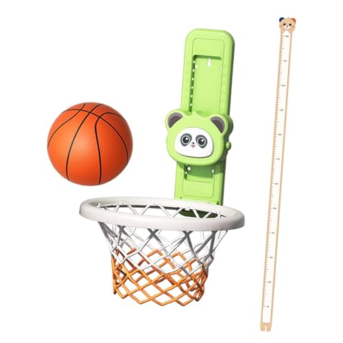 rockible Kinder-Basketballkorb, Touch-Hochsprungzähler, Sprachbericht, Höhen-Touch-Gerät für Kinder, Grün mit Aufklebern von rockible