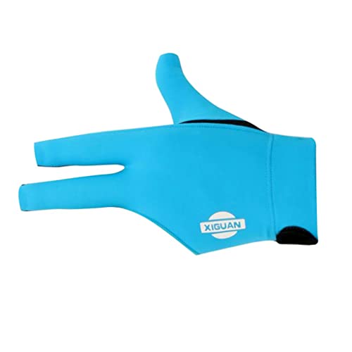 rockible Komfortabler Blauer Billardhandschuh für die Linke Hand, 3 Finger, Eleganz von rockible
