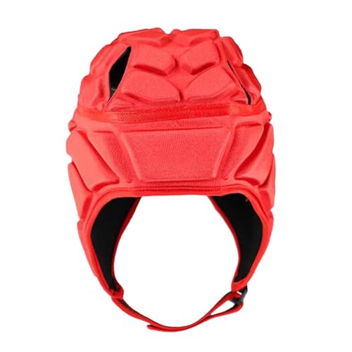 rockible Rugby-Helm, Football-Helm, Fußball-Kopfbedeckung, Rugby-Schutzkappe für Flag Football, Rot von rockible