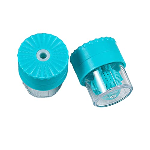 rongweiwang ABS Kontaktlinsen Reinigungswerkzeug, professionelles manuelles kreisförmiges Camping Wander Ersatz Aufbewahrungsbehälter Zubehör, Blau von rongweiwang