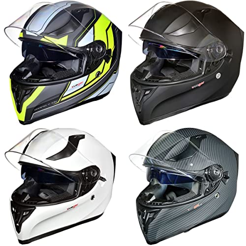 ?rueger RT-826 Motorrad-Helm Integralhelm Fullface Helm Pinlock Sonnenvisier ECE Damen und Herren?, Farbe:Visier klar, Größe:alle Größen von rueger-helmets