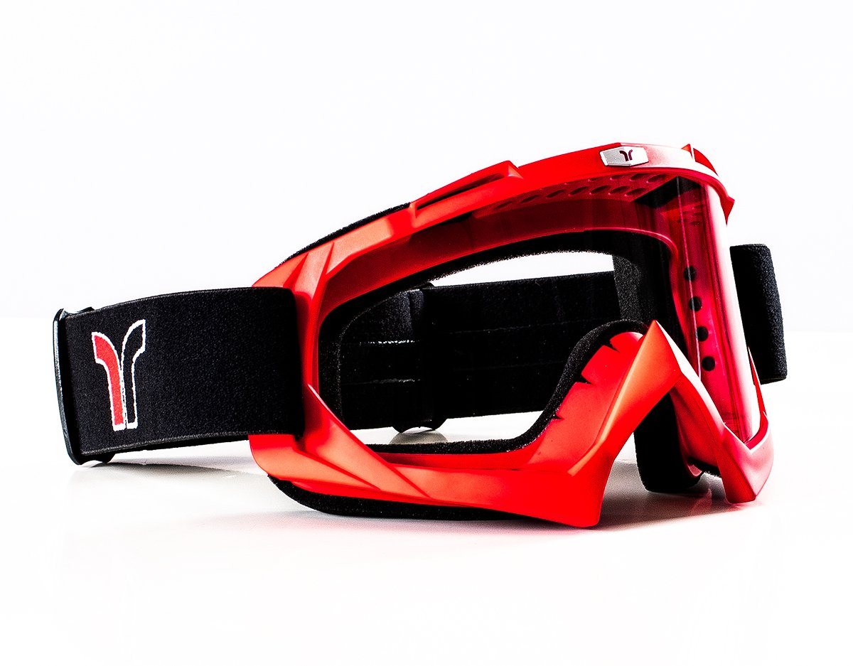 rueger-helmets Skihelm RB-970 Crossbrille Endurobrille Quadbrille Motocrossbrille ruegerRB-970 Crossbrille rot von rueger-helmets